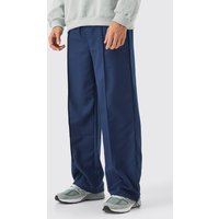 Mens Jogginghose mit weitem Bein - Blau - 32, Blau von boohooman