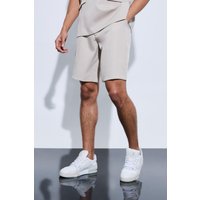 Mens Tailored Wide Leg Shorts - bone - 32, bone von boohooman