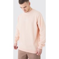 Mens Tall Basic Crew Neck Homme Sweatshirt - Rosa - S, Rosa von boohooman