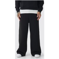 Tall Basic Jogginghose mit extrem weitem Bein - Schwarz - M, Schwarz von boohooman
