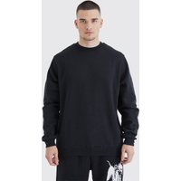 Mens Tall Basic Sweatshirt - Schwarz - S, Schwarz von boohooman