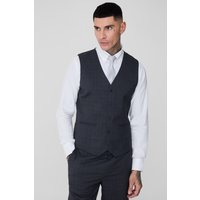Tall karierte Weste - Grau - 38, Grau von boohooman