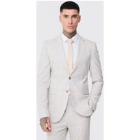Tall karierter Skinny Blazer - Grau - 38, Grau von boohooman