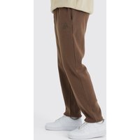 Mens Tall Jogginghose mit Man Logo - Braun - M, Braun von boohooman