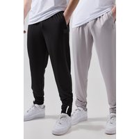 Mens Tall Man Active Gym Performance Jogger 2 Pack - Mehrfarbig - XL, Mehrfarbig von boohooman