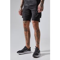 Mens Tall Man Active Lightweight Cargo Shorts - Schwarz - XS, Schwarz von boohooman