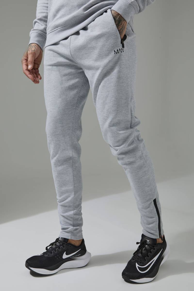 Tall Man Active Skinny Fit Jogginghose aus Fleece - Grau - M, Grau von boohooman