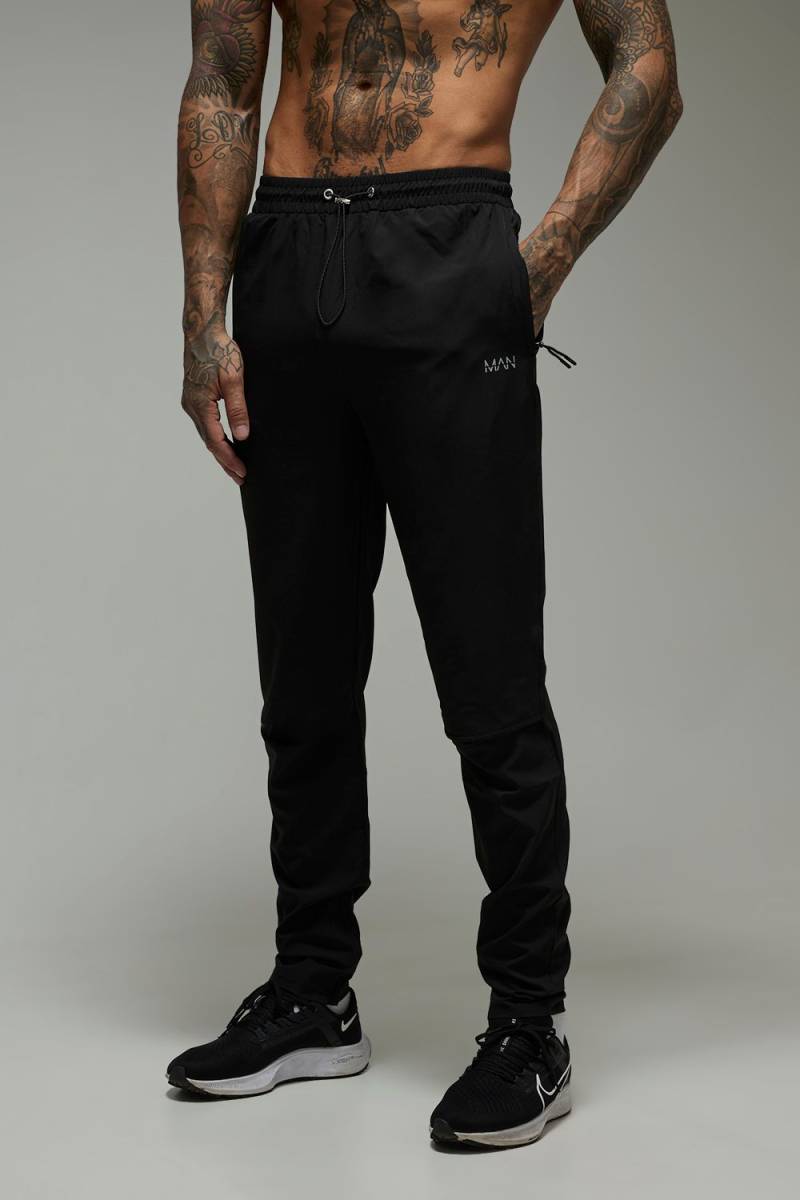 Tall Man Active schmale Jogginghose - Schwarz - S, Schwarz von boohooman