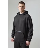 Mens Tall Man Active Tech Hoodie - Schwarz - L, Schwarz von boohooman