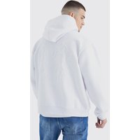 Mens Tall kastiger Official Man Hoodie - Weiß - S, Weiß von boohooman