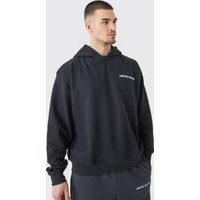 Mens Tall Oversize Sweatshirt mit Kapuze - Schwarz - L, Schwarz von boohooman