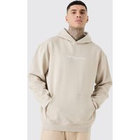 Mens Tall Oversized Basic Limited Hoodie - Grau - XL, Grau von boohooman