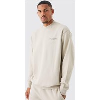Mens Tall Oversize Limited Sweatshirt - Grau - XL, Grau von boohooman