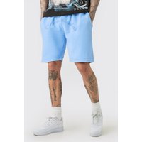 Mens Tall Oversized Hearbreakers Shorts In Blue - Blau - S, Blau von boohooman