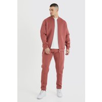 Mens Tall Scuba Bomberjacke & Jogginghose - Rosa - L, Rosa von boohooman