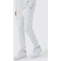 Mens Tall Skinny Cargo-Jogginghose - Grau - XXL, Grau von boohooman