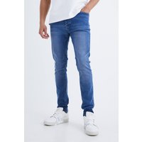 Mens Tall Skinny Stretch Jeans - Blau - 38, Blau von boohooman