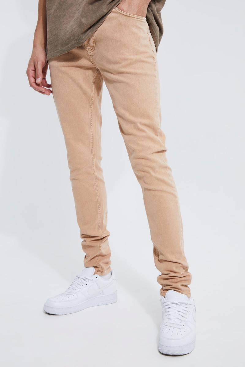 Mens Tall Skinny Stretch Jeans - Grau - 30, Grau von boohooman