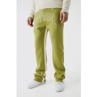 Mens Tall Slim-Fit Official Jogginghose - Grün - L, Grün von boohooman