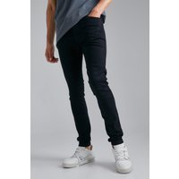 Mens Tall Stretch Skinny-Jeans - Schwarz - 36, Schwarz von boohooman