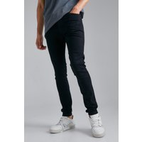 Mens Tall Stretch Skinny-Jeans - Schwarz - 40, Schwarz von boohooman