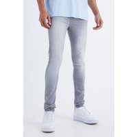 Mens Tall Super Skinny Stretch Jeans - Grau - 36, Grau von boohooman