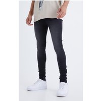 Mens Tall Super Skinny Stretch Jeans - Schwarz - 32, Schwarz von boohooman