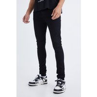 Mens Tall Super Skinny Stretch Jeans - Schwarz - 36, Schwarz von boohooman