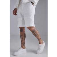 Tall strukturierte smarte Jacquard-Jacke aus Baumwolle - Weiß - 42, Weiß Tall strukturierte smarte Jacquard-Jacke aus Baumwolle - Weiß - 42, Weiß von boohooman