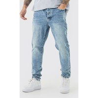 Mens Schmale Jeans - Blau - 30L, Blau von boohooman