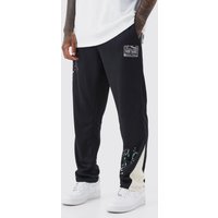 Mens Trikot-Jogginghose - Schwarz - L, Schwarz von boohooman