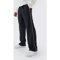 Trikot Jogginghose mit weitem Bein - Schwarz - XL, Schwarz von boohooman