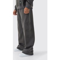 Jogginghose mit weitem Bein - Grau - M, Grau von boohooman