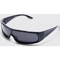 Mens Wrap Racer Sunglasses - Schwarz - ONE SIZE, Schwarz von boohooman