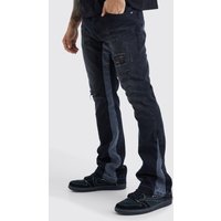 Mens Zerrissene Slim-Fit Jeans - Schwarz - 34R, Schwarz von boohooman