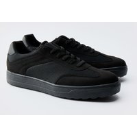 Mesh-Sneaker mit Kontrast-Einsatz - Schwarz - 45, Schwarz von boohooman