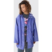 Metallic Parka - Blau - L, Blau von boohooman