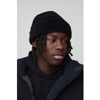 Micro Borg-Beanie - Schwarz - ONE SIZE, Schwarz von boohooman