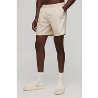 Mittellange Badehose - Ecru - L, Ecru Mittellange Badehose - Ecru - L, Ecru von boohooman