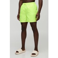 Mittellange Badehose - Gelb - XL, Gelb von boohooman