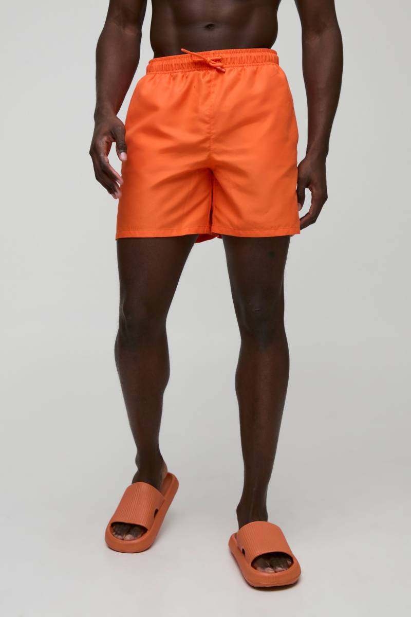 Mittellange Badehose - Orange - XS, Orange Mittellange Badehose - Orange - XS, Orange von boohooman