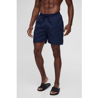 Mittellange Badehose in Dunkelblau von boohooman