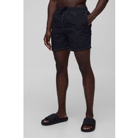 Mittellange Badehose mit Kontrast-Naht von boohooman