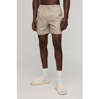 Mittellange Badehose mit Print von boohooman