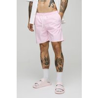 Mittellange Badehose mit schmalem Streifen von boohooman