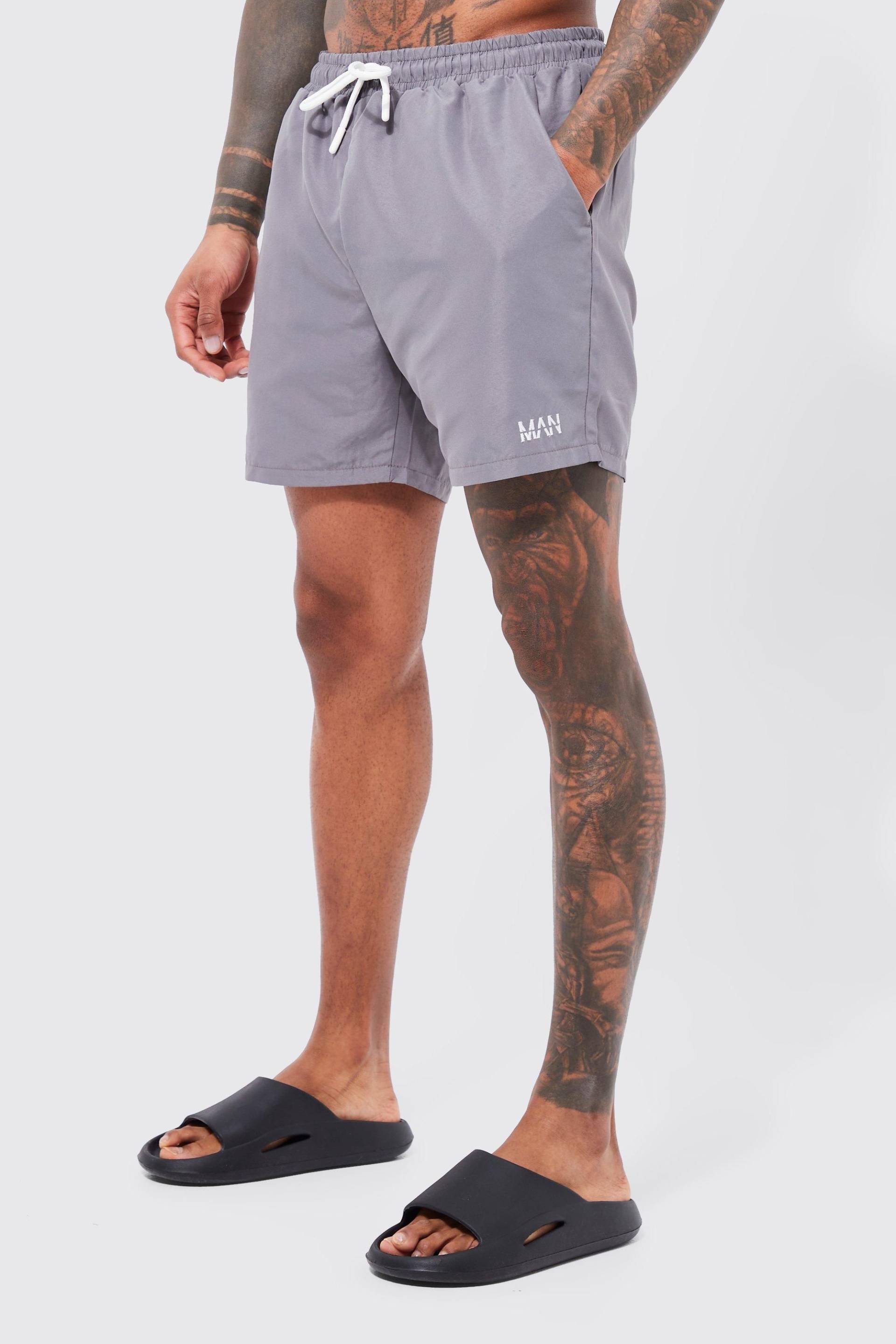 Mittellange Original Man Badehose von boohooman