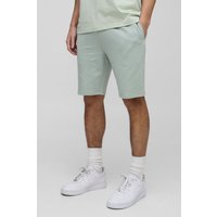 Mittellange Slim-Fit Basic Shorts - Grün - XS, Grün Mittellange Slim-Fit Basic Shorts - Grün - XS, Grün von boohooman