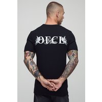 Schwarzes Official Man T-Shirt mit Engel-Print - XS, Schwarz Schwarzes Official Man T-Shirt mit Engel-Print - XS, Schwarz von boohooman