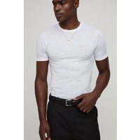 Muscle-Fit T-Shirt - Weiß - XS, Weiß Muscle-Fit T-Shirt - Weiß - XS, Weiß von boohooman