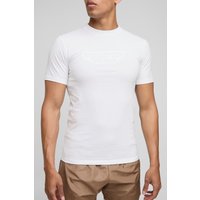 Muscle-Fit T-Shirt mit Worldwide-Print - Weiß - XS, Weiß von boohooman